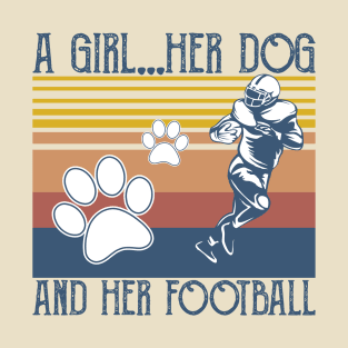 A Girl, Her Dog, and Her Football T-Shirt