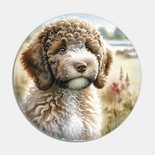 Watercolor Lagotto Romagnolo Puppies - Cute Puppy Pin