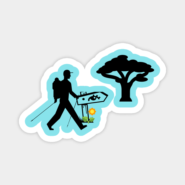 hiking Magnet by Laddawanshop