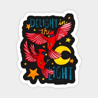 Delight in the Light - Animals of Inspiration Cardinals Illustration Magnet