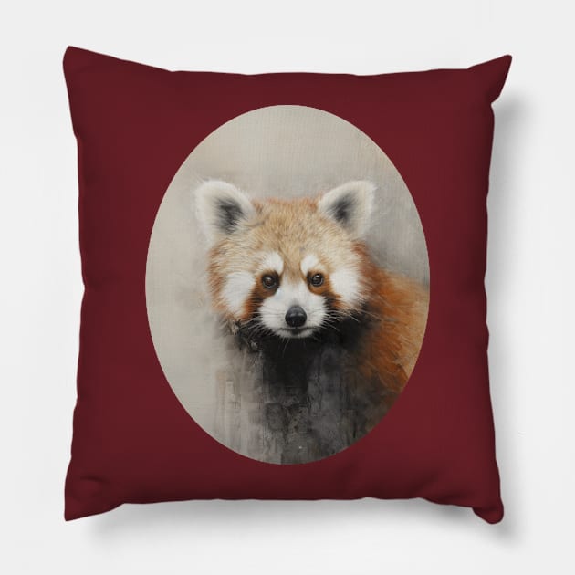 Red Panda Pillow by OspreyElliottDesigns