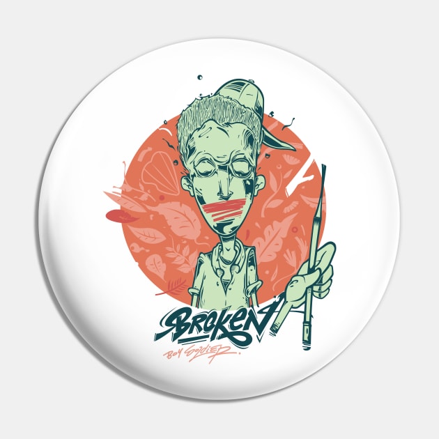 Broken Boy Soldier Pin by JUNKART84