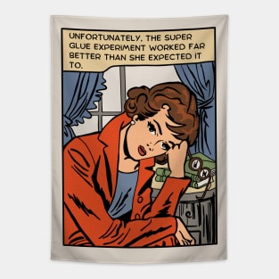 Comic Woman Is Stuck Tapestry