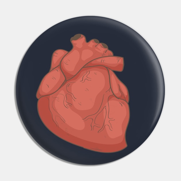 Heart Anatomy Pin by Mako Design 