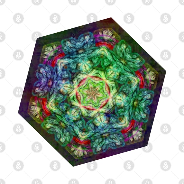 Stained glass fractal kaleidoscope by hereswendy