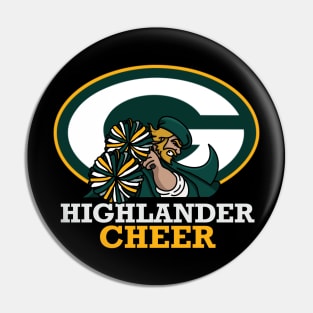 Highlander cheer Pin