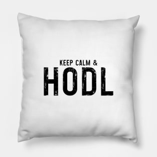 Hodl Design - Black Text. Pillow