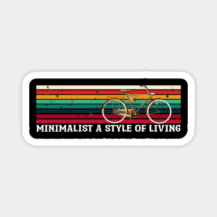 old bicycle and minimalistic lifestyle lettering and minimalistic lifestyle lettering Magnet