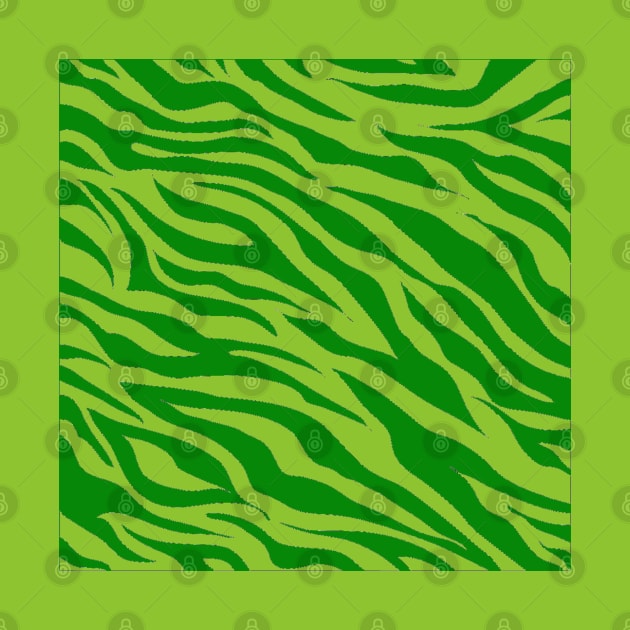 Tiger Print Green Two Toned by ValinaMoonCreations