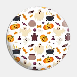 Halloween Ghost Pumpkin Pattern Pin