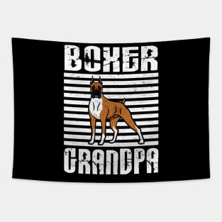 Boxer Grandpa Proud Dogs Tapestry