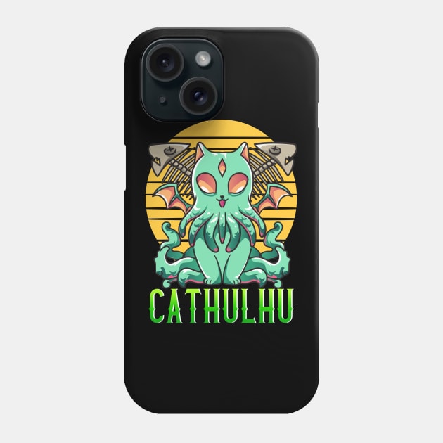 Kawaii Cathulhu Cute Cat Cthulhu Pun Kitty Kraken Phone Case by theperfectpresents