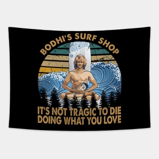 wave retro sitting ocean art gift for fans Tapestry