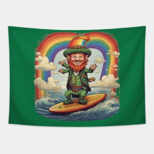 Leprechaun on the surf! #3 Tapestry