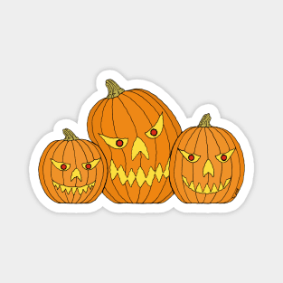 Creepy Jack-o'-Lantern Trio Magnet