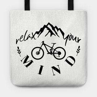 mountain bike mtb gift mountains cycling biking Tote