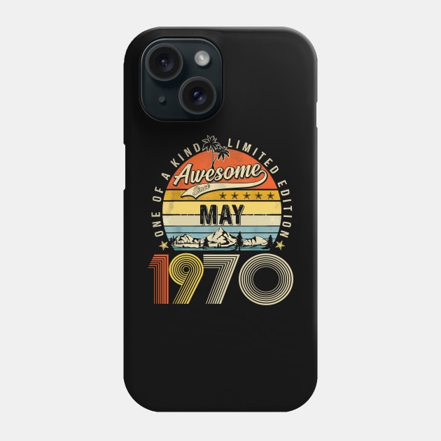 Awesome Since May 1970 Vintage 53rd Birthday Phone Case by Ripke Jesus