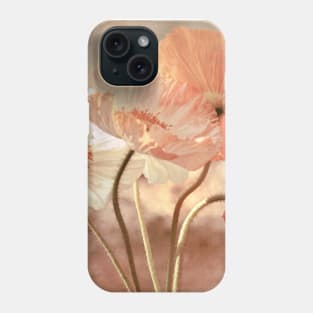 Poppies in Red, White & Peach Phone Case