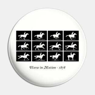 Horse in motion (black) Pin