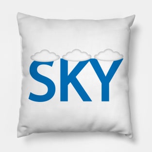 Sky Artistic Typography Design Pillow