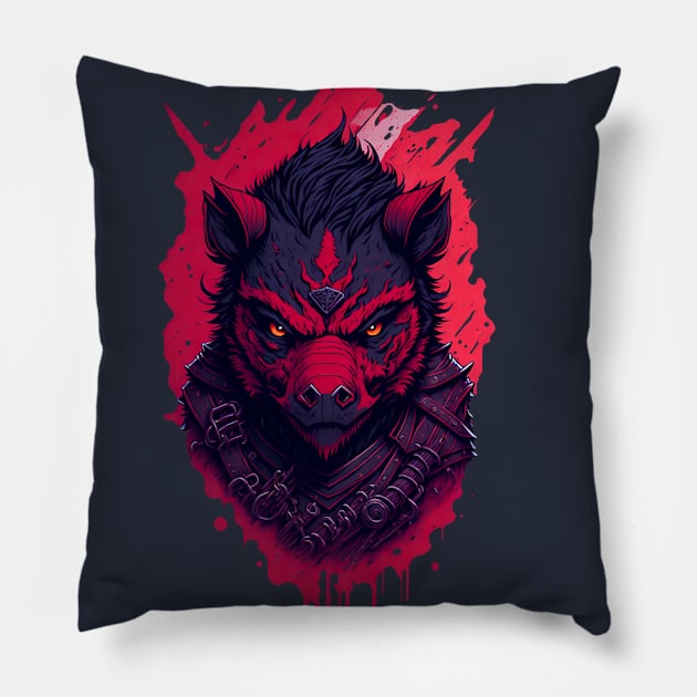 Shinobi Beast - Diseños de animales ninjas Pillow by Shinobi Beast