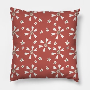 Yarrow on field of Sienna Pillow