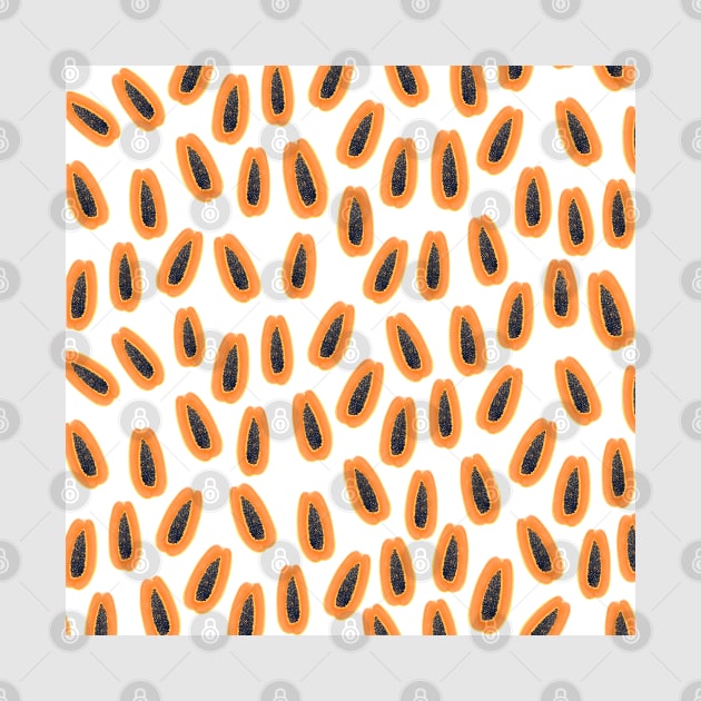 Fresh papaya Pattern by Trippycollage