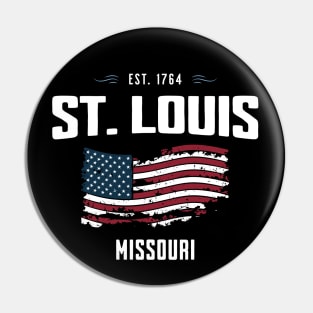 St Louis Missouri - Old Glory Patriotic USA Flag Pin