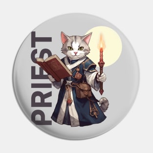 The Support Priest Cat Pin