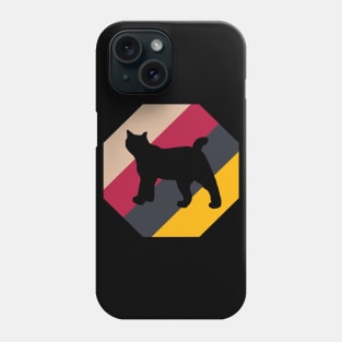 Retro lynx motif animal lover bobcat art Phone Case