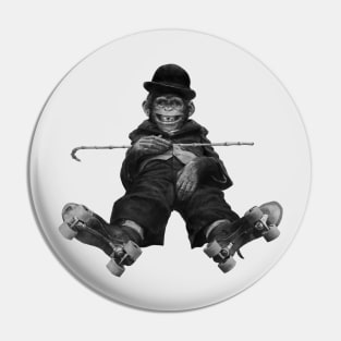 Chimp Chaplin Pin