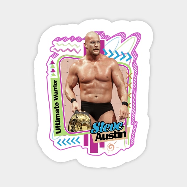 Wrestler Ultimate Warrior Steve Austin Magnet by PICK AND DRAG