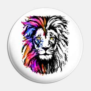 Abstract Lion Head - Lion by Tigazprint Pin