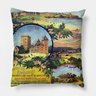 Saison d'hiver 1895/96 France Vintage Poster Pillow