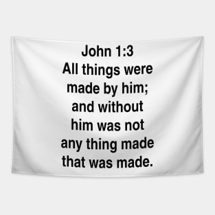 John 1:3  King James Version (KJV) Bible Verse Typography Tapestry