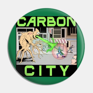Carbon City Monster Design Pin