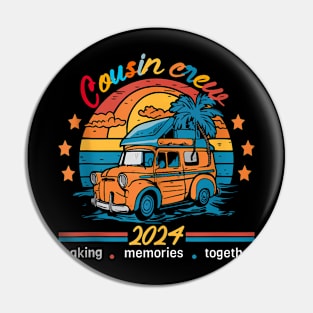 Cousin Crew 2024 Summer Vacation Beach Family Trips Matching Pin