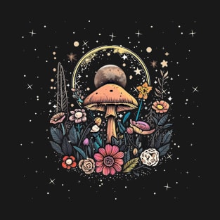 Mushroom Floral Moon T-Shirt