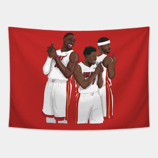 Bam Adebayo x Kyle Lowry x Jimmy Butler Tapestry