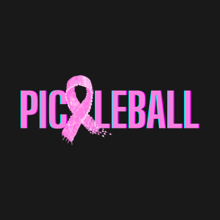 Pink Pickleball Ribbon by Pickleball ARTwear T-Shirt