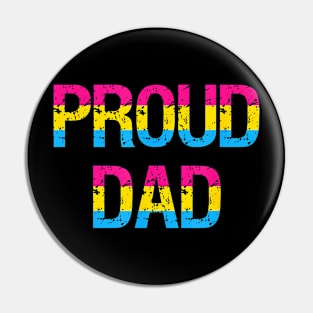 Pansexual Proud Dad Fathers Day Pan Pride Flag Pin