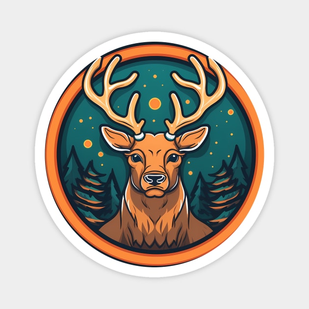 Deer in Ornament, Love Deers Magnet by logiamerch