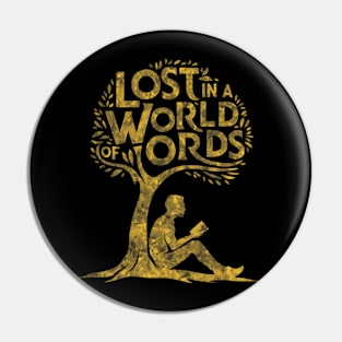 Lost in a world of words book worm quote Pin