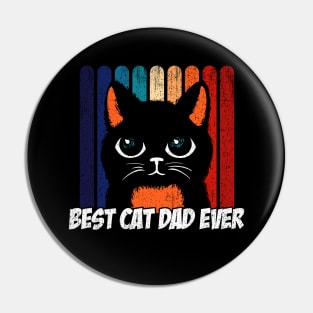 Funny Pun Best Cat dad ever kitten Fathers Day 2021 Pin