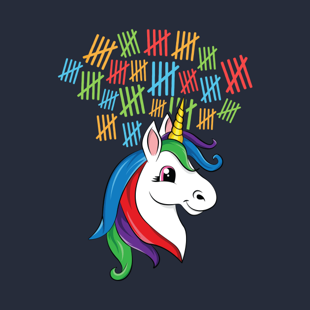 100 Days of School T-Shirt for Boys Girl Kid Unicorn Horse by 14thFloorApparel