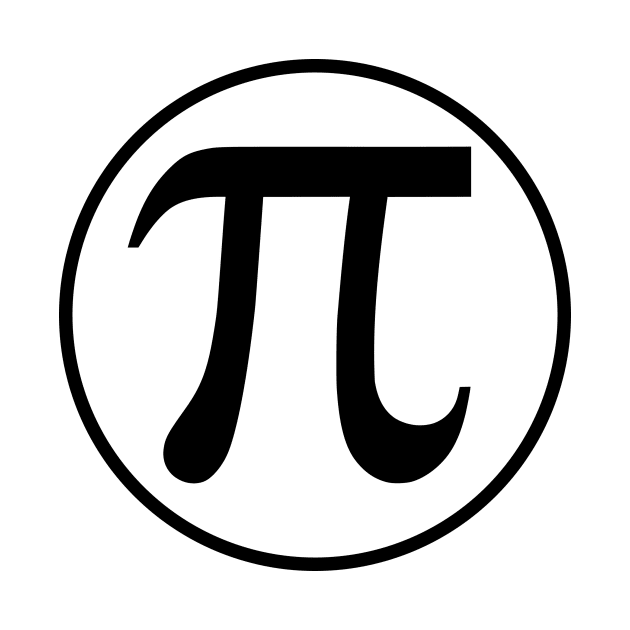 Pi Logo - Pi Symbol in a Circle - Black Text by Lyrical Parser