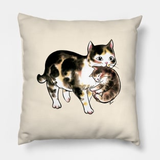 Cat mother and baby Pillow