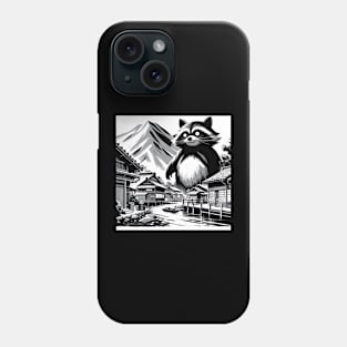 Japanese Big Raccoon Pun Funny Raccoon Phone Case