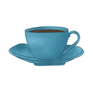 Blue Teacup with Saucer T-Shirt