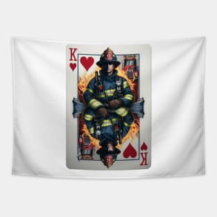 Firefighter Playing Card Tapestry